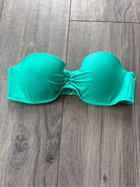 Victoria's Secret Strapless Bandeau Swim Top in Turquoise Green, 36B